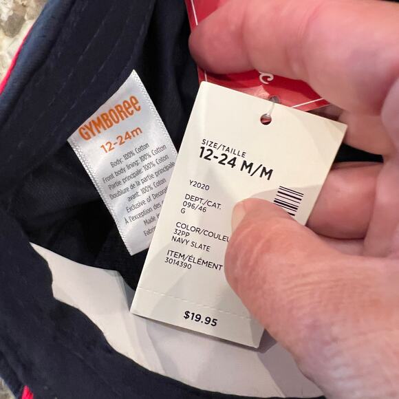 NWT Gymboree Grey, Navy & Red Football Top & Football Baseball Hat - Picture 9 of 10